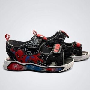Spider-Man Kids Light Up Sandals NWOT